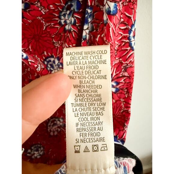 Max Studio | NWT Women's Printed Matte Jersey Dress in Red | Sz L - Picture 5 of 7